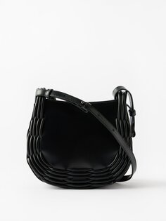 Кожаная сумка через плечо pinar с плетеной отделкой Harago, черный