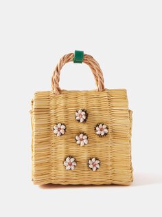 Мини-сумка shella с тростниковым декором и ракушками Heimat Atlantica, бежевый