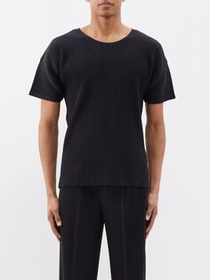 Футболка со складками Homme Plissé Issey Miyake, черный