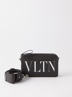 Кожаная сумка через плечо с логотипом vltn Valentino Garavani, черный