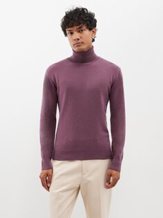 Кашемировый свитер с высоким воротником Husbands Paris, фиолетовый