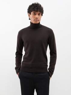 Кашемировый свитер с высоким воротником Husbands Paris, коричневый