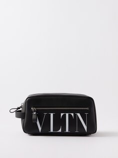 Кожаная сумка-тоут с логотипом vltn Valentino Garavani, черный