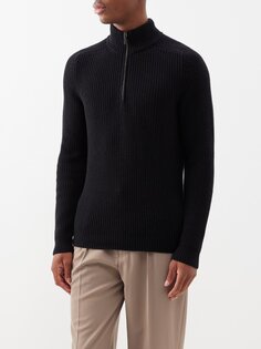 Кашемировый свитер на молнии с высоким воротником victor Iris Von Arnim, черный