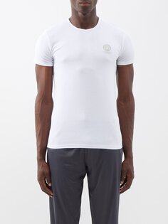 Набор из двух футболок из смесового хлопка с принтом medusa. Versace, белый