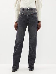Noemie джинсы свободного кроя в стиле пэчворк Isabel Marant, черный