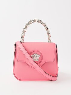 Мини-кожаная сумка la medusa Versace, розовый