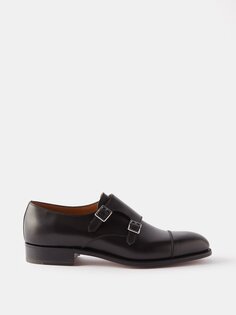 Кожаные туфли монки с двумя ремешками J.M. Weston, черный