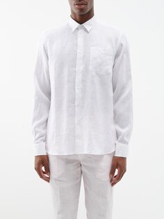 Льняная рубашка caroubis Vilebrequin, белый