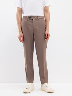 Твиловые брюки прямого кроя без застежки спереди White Sand (WhiteSand), коричневый