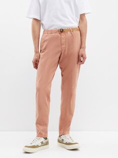 Зауженные брюки с плоским передом из смесового хлопка White Sand (WhiteSand), розовый
