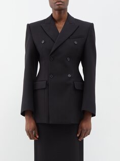 Двубортный шерстяной пиджак release 12 WARDROBE.NYC, черный