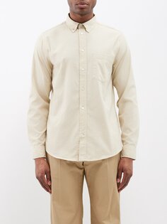 Рубашка adam из органического хлопка на пуговицах Wood Wood, бежевый