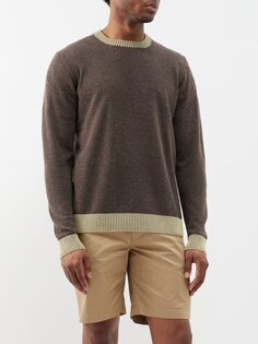 Кашемировый свитер larcombe с круглым вырезом Wood Wood, коричневый