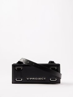 Миниатюрная кожаная сумка через плечо accordion Y/Project, черный