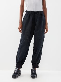 Саржевые брюки карго с эластичной талией Y-3, черный