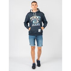 Худи Tommy Jeans College Tie Dye, синий