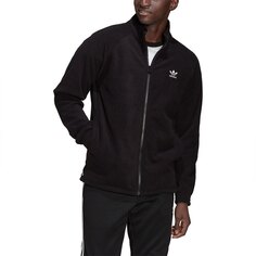 Толстовка adidas Originals Adicolor Classics Trefoil Teddy Full Zip, черный