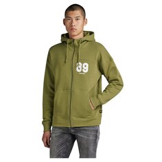 Толстовка G-Star Sports Loose Fit Full Zip, зеленый