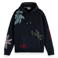 Худи Scotch &amp; Soda Floral Embroidery, синий