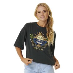 Футболка Rip Curl Shore Break Heritage Crop, коричневый