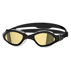 Очки для плавания Zoggs Tiger LSR+ Mirrored Gold, черный