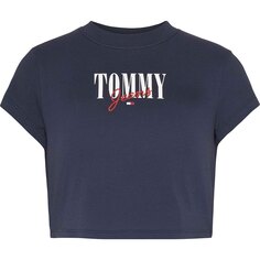 Футболка Tommy Jeans Crp Essential Logo 1+, черный