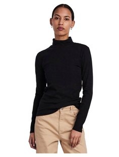 Футболка Pieces Ruka Long Sleeve Turtle Neck, черный