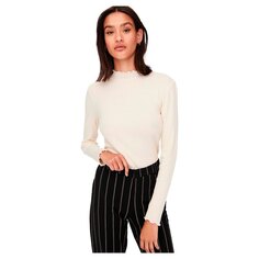 Футболка Jdy Fransiska Long Sleeve Turtle Neck, бежевый