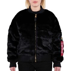 Куртка Alpha Industries MA-1 OS Fur, черный