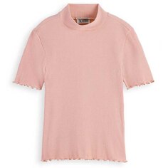 Футболка Scotch &amp; Soda Mock Neck Slim-Fit, розовый