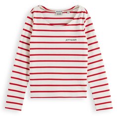 Футболка с длинным рукавом Scotch &amp; Soda Breton Striped, красный