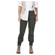 Брюки Only Betsy Alva Ankle Mid Waist Cargo, коричневый