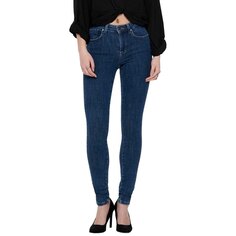 Джинсы Only Power Life Mid Waist Push Up Skinny REA3224, синий