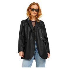 Блейзер Jack &amp; Jones Mary Faux Leather, черный