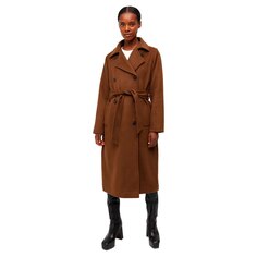 Пальто Object Clara Wool, коричневый