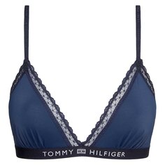 Бюстгальтер Tommy Hilfiger Tonal Logo Lace Unlined Triangle, синий