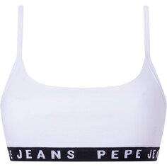 Бюстгальтер Pepe Jeans Logo Stripeslette, белый