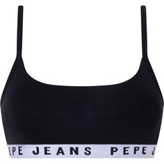 Бюстгальтер Pepe Jeans Logo Stripeslette, черный