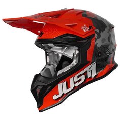 Шлем для бездорожья Just1 J39 Kinetic Camo, красный