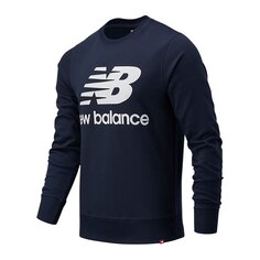 Толстовка New Balance Essentials Stacked Logo Crew, синий