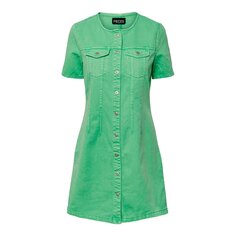 Платье с коротким рукавом Pieces Tara, зеленый