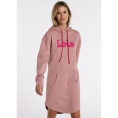 Короткое платье Lois Jeans 131329 Long Sleeve, розовый
