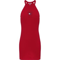 Платье без рукавов Tommy Jeans Timeless Circle Bodycon, красный