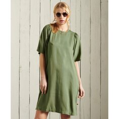 Короткое платье Superdry Tencel, зеленый