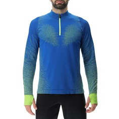 Футболка с длинным рукавом UYN Running Exceleration Zip Up, синий