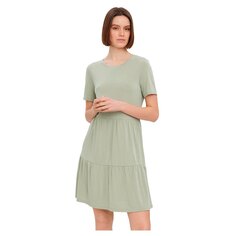 Короткое платье Vero Moda Filli Calia Short Sleeve, зеленый