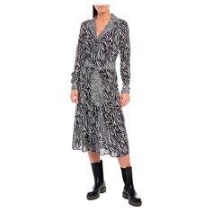Платье миди Replay W9759.000.10322 Long Sleeve, серый