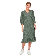 Платье миди Only Olivia Wrap, зеленый