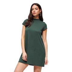 Короткое платье Superdry A-Line Short Sleeve, зеленый